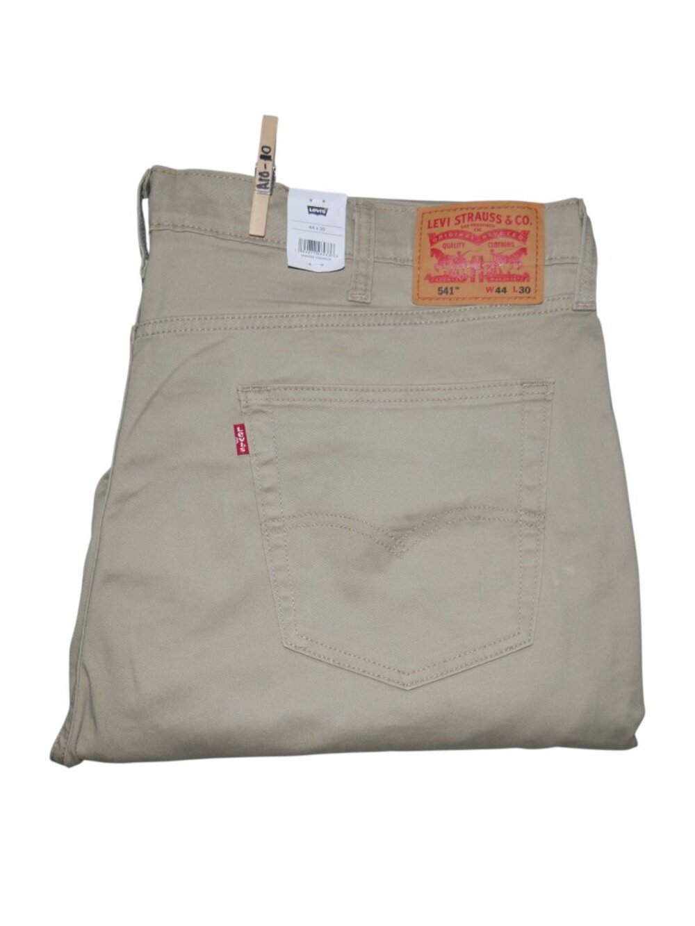 Levis 541 Athletic Fit Jean Pants Men's Size 44x30 Twill Beige/Tan NWT